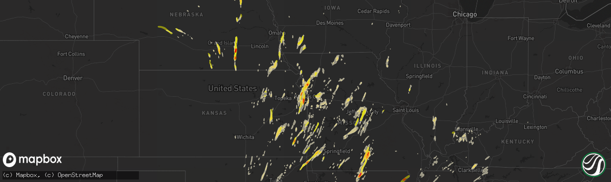 Hail map on April 27, 2014