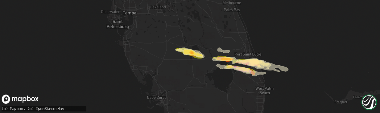 Hail map in Lake Placid, FL on April 27, 2015