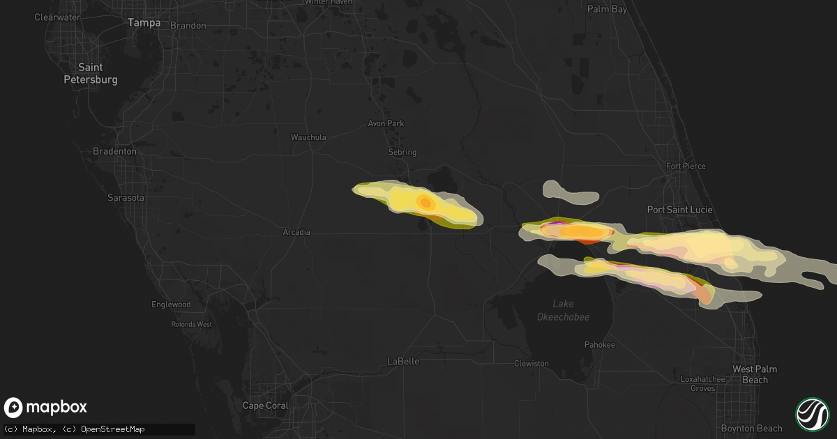 Hail map in Lake Placid, FL on April 27, 2015