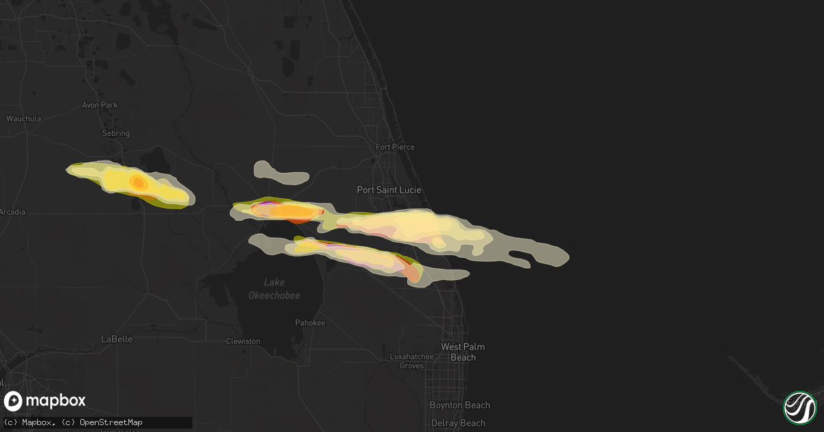 Hail map in Stuart, FL on April 27, 2015