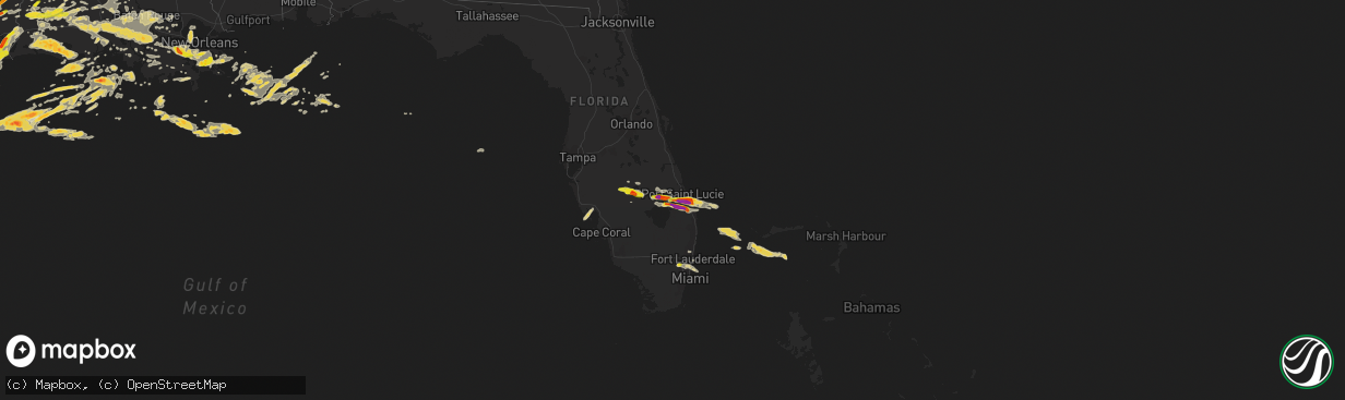 Hail map on April 27, 2015