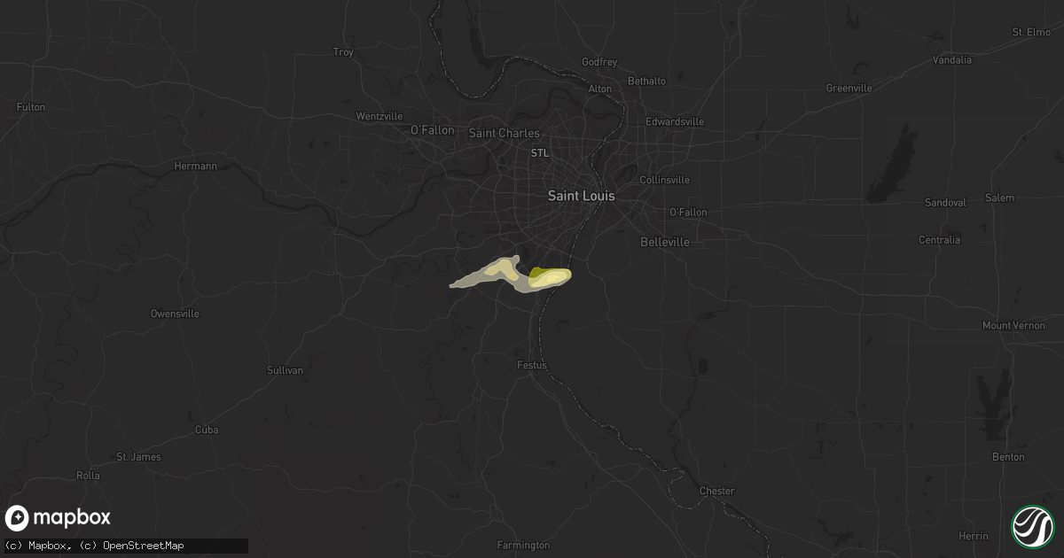 Hail map in Arnold, MO on April 27, 2016