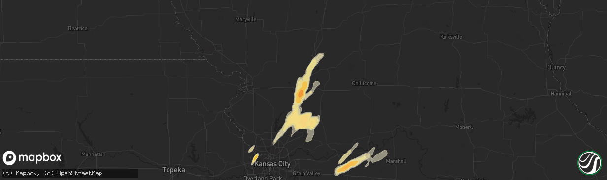 Hail map in Cameron, MO on April 27, 2016