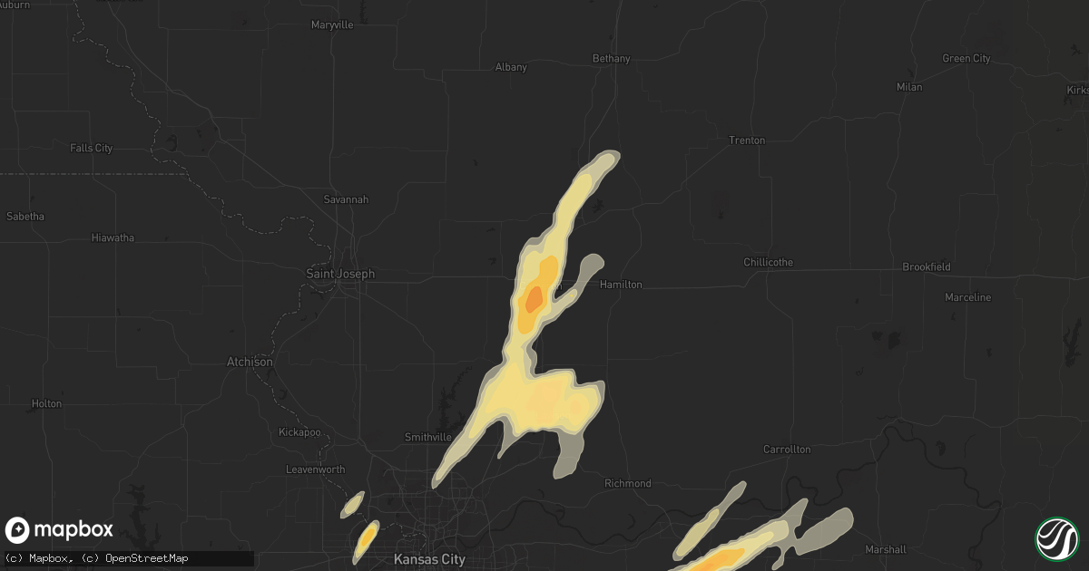 Hail map in Cameron, MO on April 27, 2016