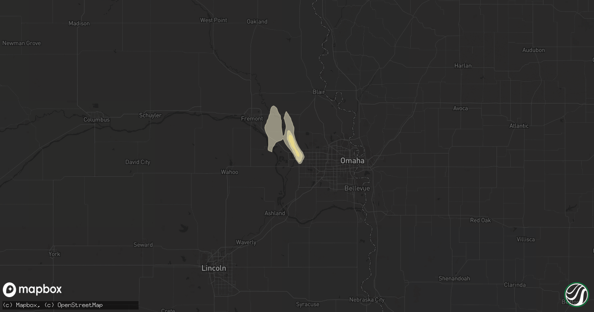 Hail map in Elkhorn, NE on April 27, 2016