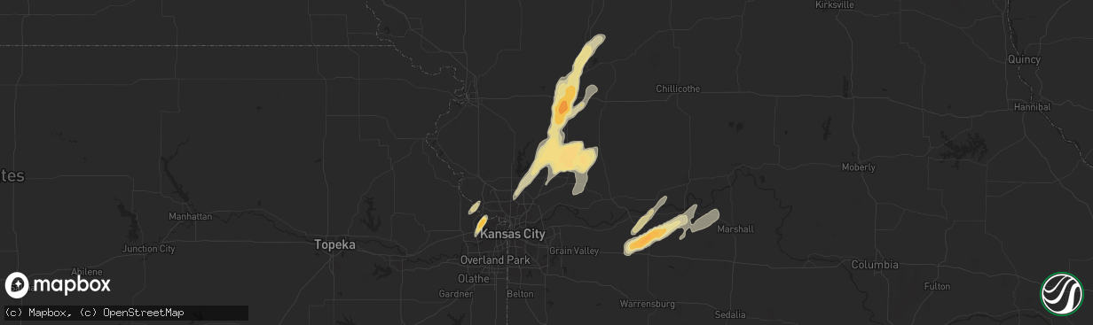 Hail map in Holt, MO on April 27, 2016