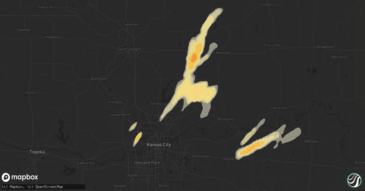 Hail map in Holt, MO on April 27, 2016
