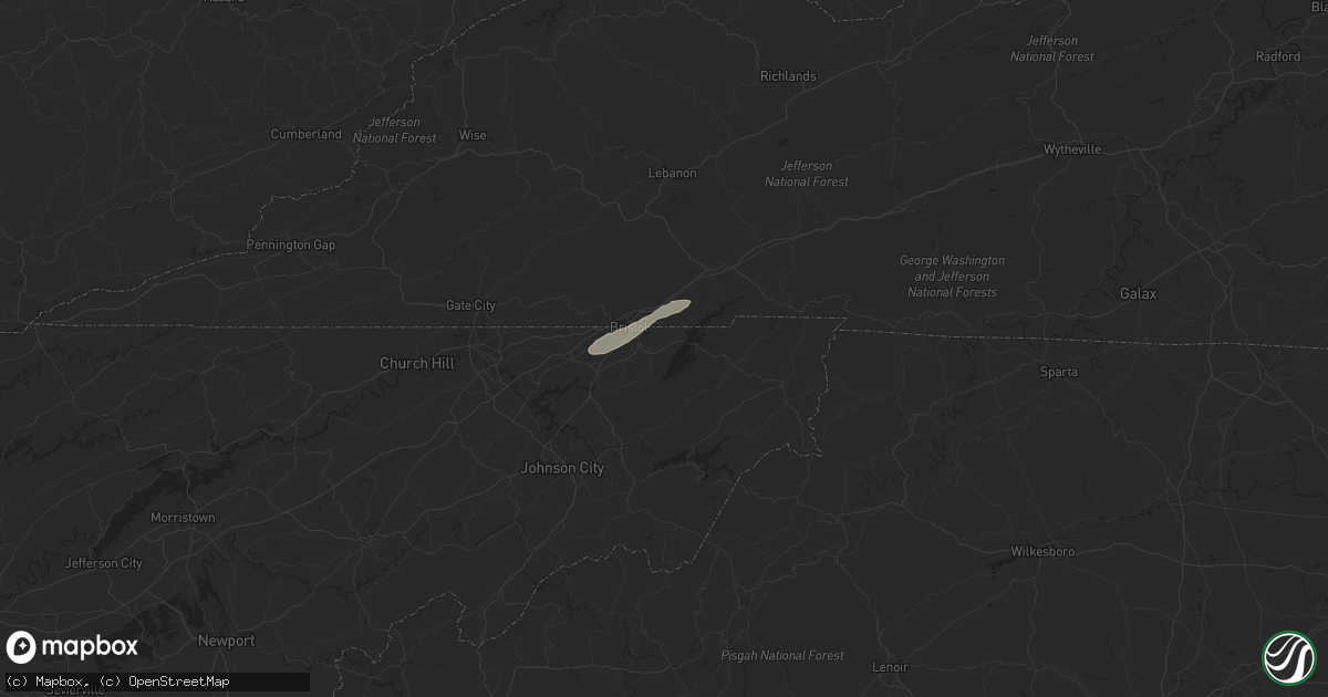 Hail map in Bristol, TN on April 27, 2017