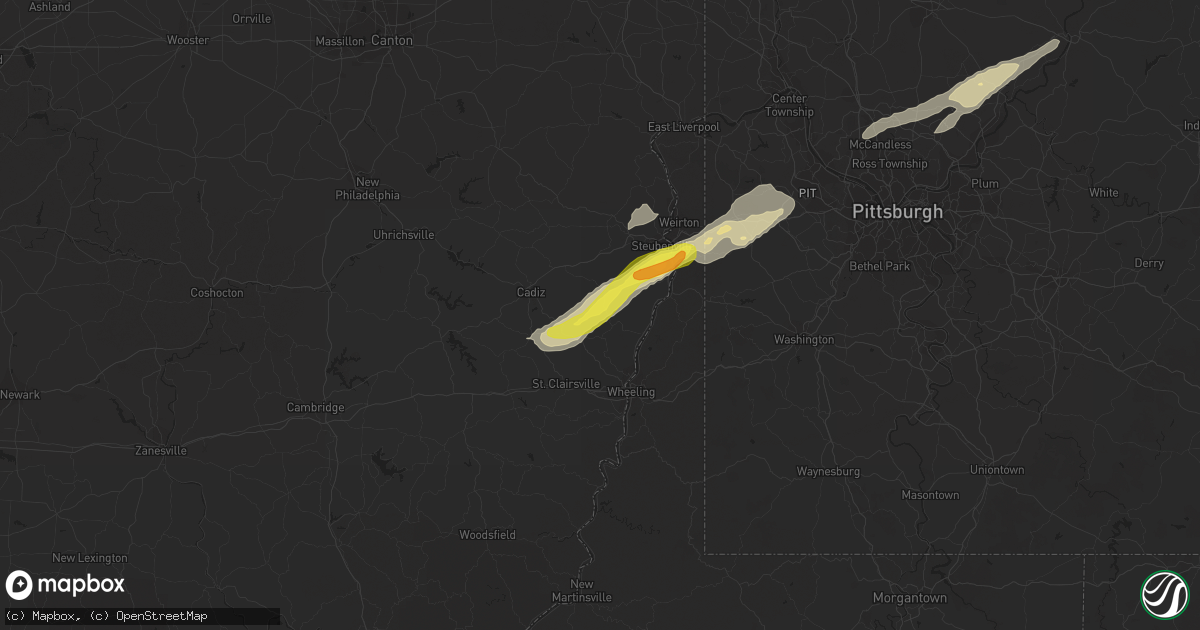 Hail map in Dillonvale, OH on April 27, 2017