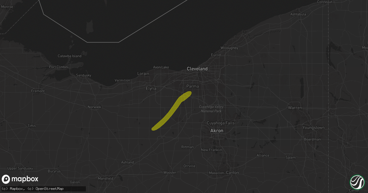 Hail map in Strongsville, OH on April 27, 2017