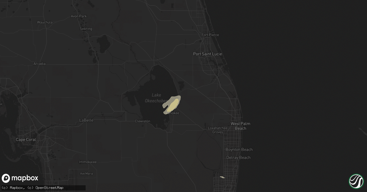 Hail map in Canal Point, FL on April 27, 2018