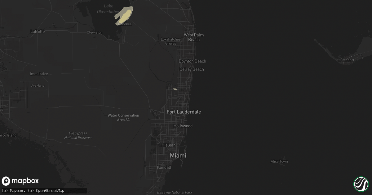 Hail map in Pompano Beach, FL on April 27, 2018