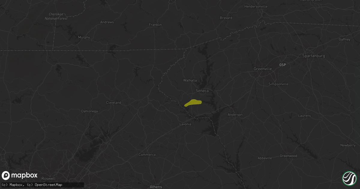 Hail map in Westminster, SC on April 27, 2018