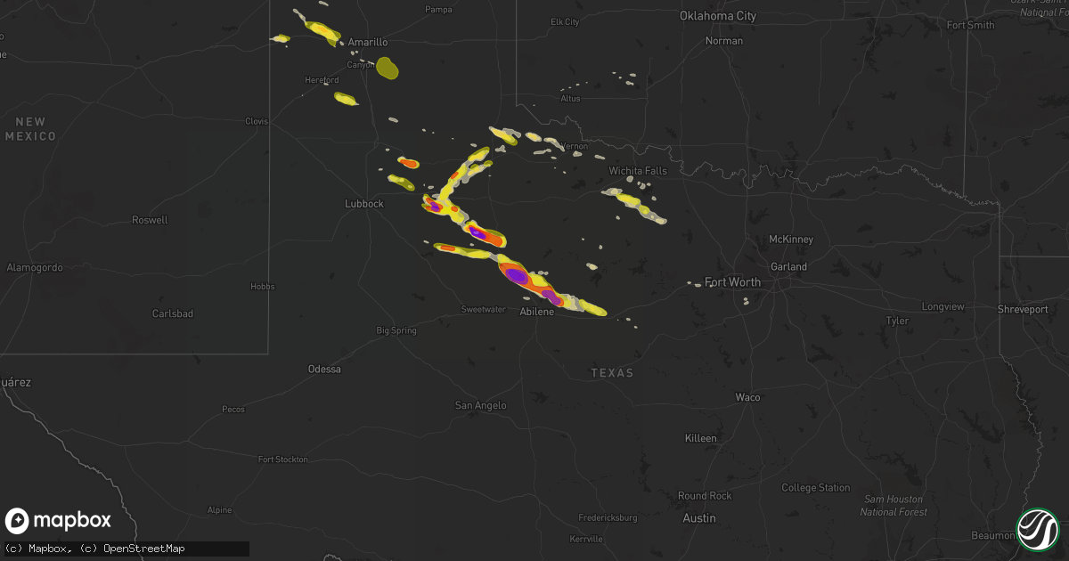 Hail map on April 27, 2019