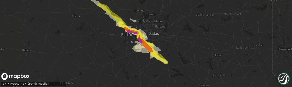 Hail map in Cedar Hill, TX on April 27, 2020