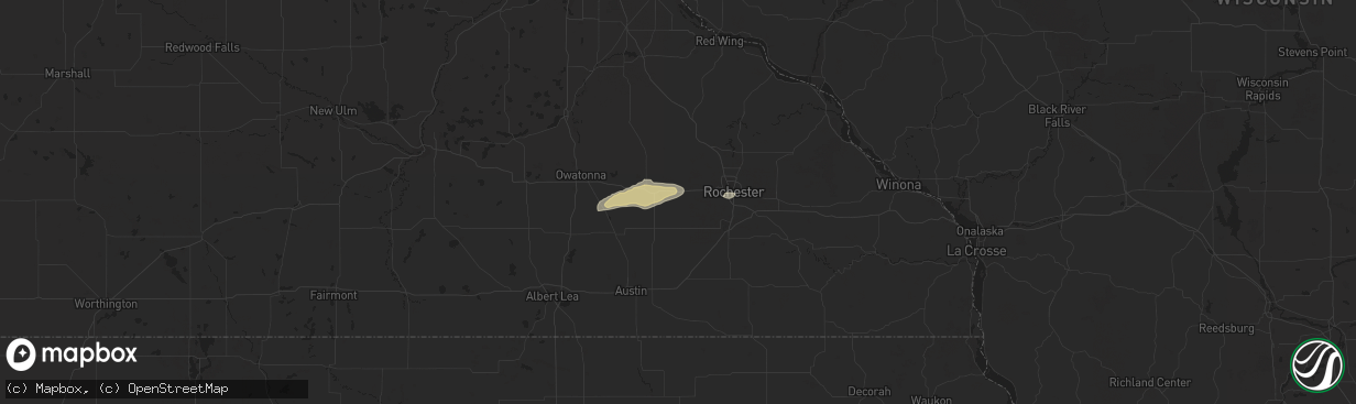 Hail map in Kasson, MN on April 27, 2021