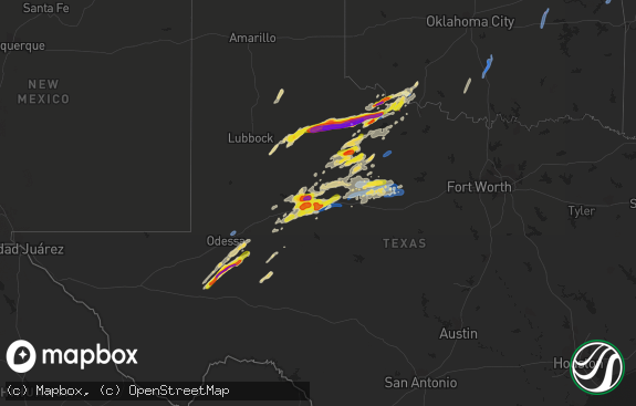 Hail map preview on 04-27-2021