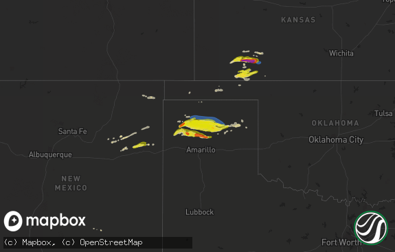 Hail map preview on 04-27-2022