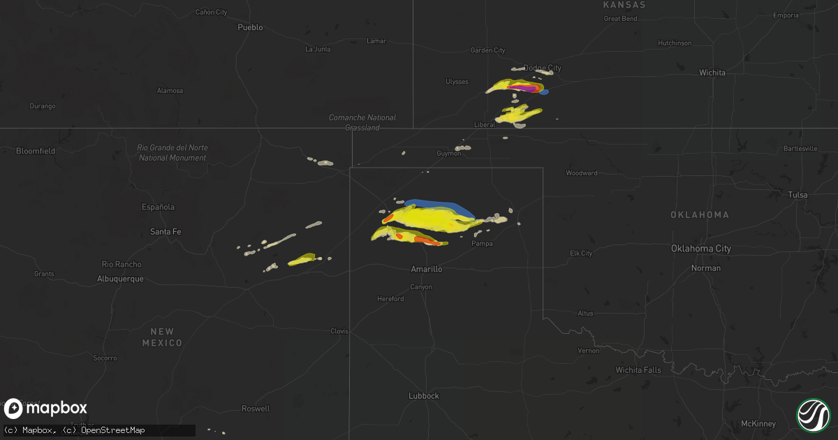 Hail map on April 27, 2022