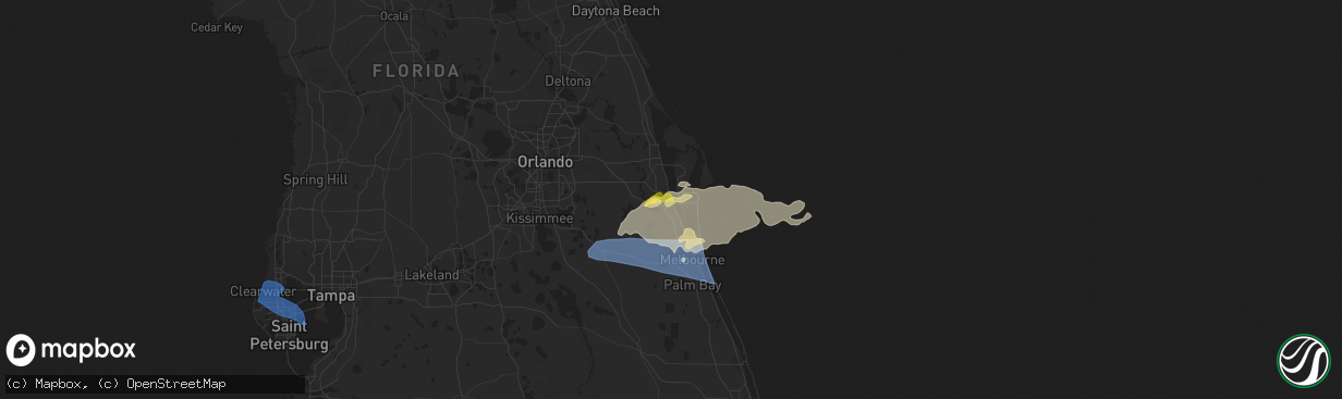 Hail map in Cocoa, FL on April 27, 2023