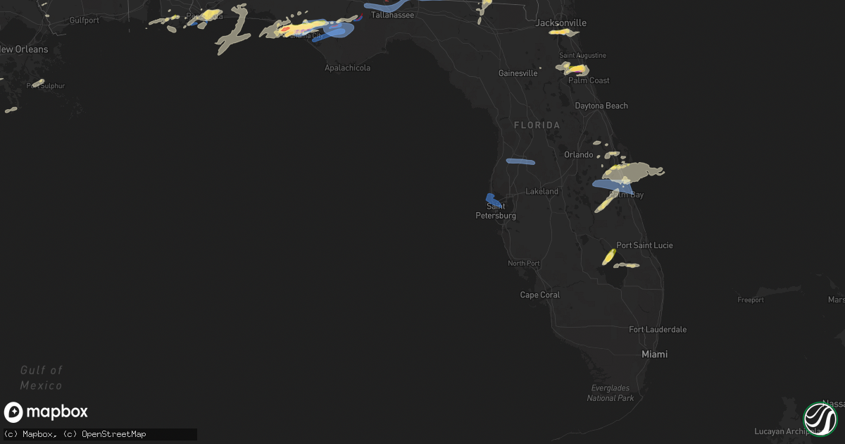 Hail map in Florida on April 27, 2023