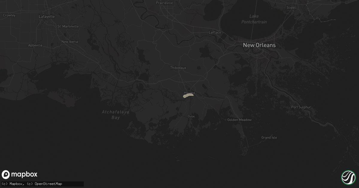 Hail map in Houma, LA on April 27, 2023