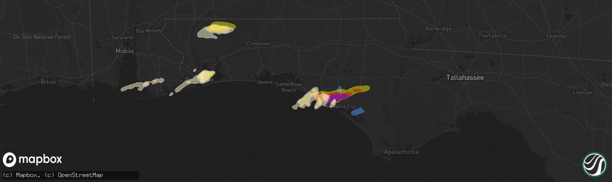 Hail map in Inlet Beach, FL on April 27, 2023