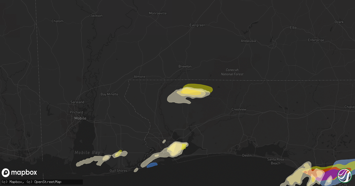 Hail map in Jay, FL on April 27, 2023
