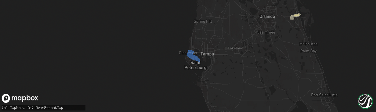 Hail map in Largo, FL on April 27, 2023