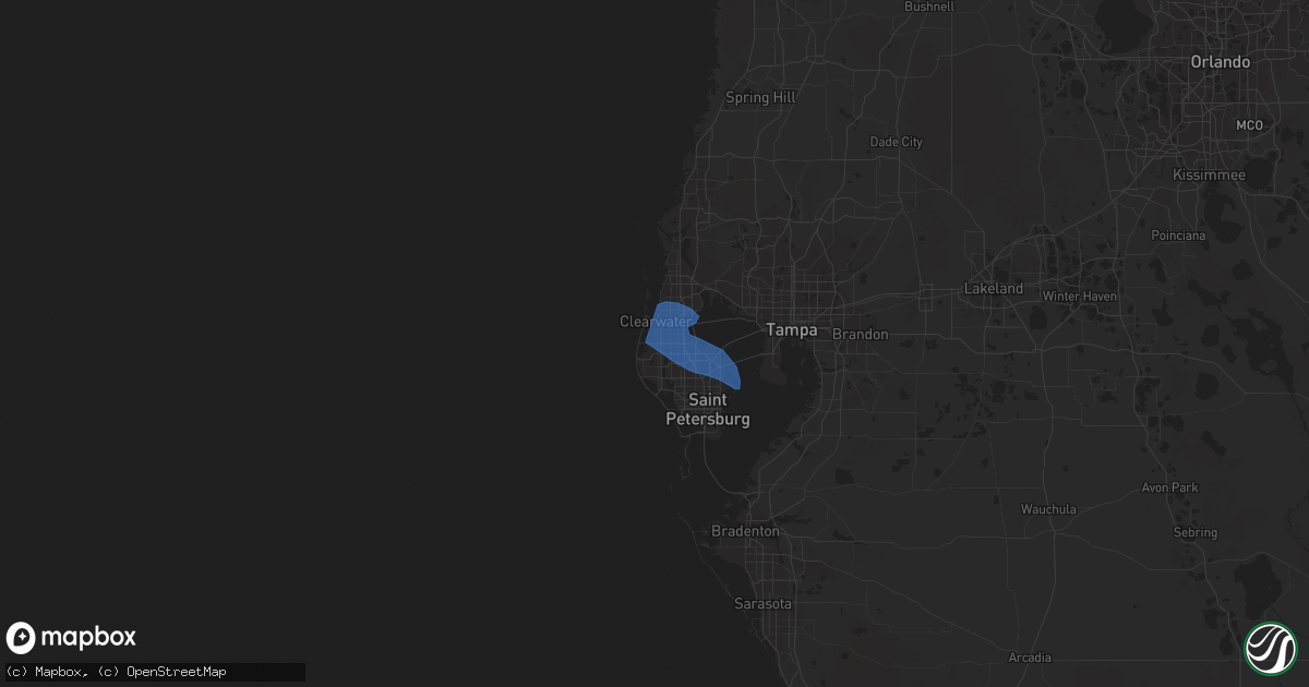 Hail map in Largo, FL on April 27, 2023