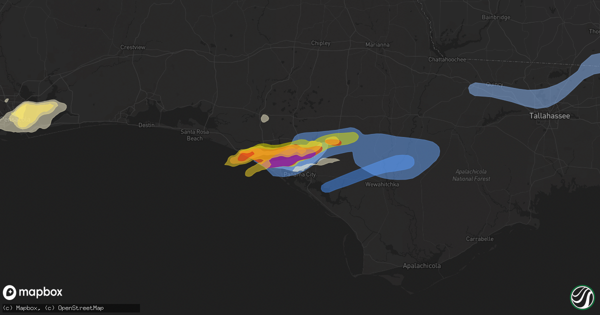 Hail map in Lynn Haven, FL on April 27, 2023
