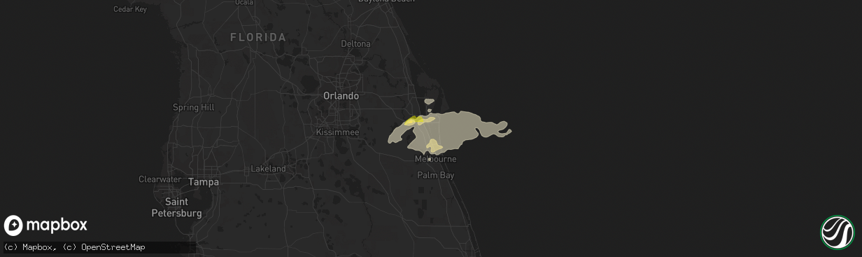 Hail map in Merritt Island, FL on April 27, 2023