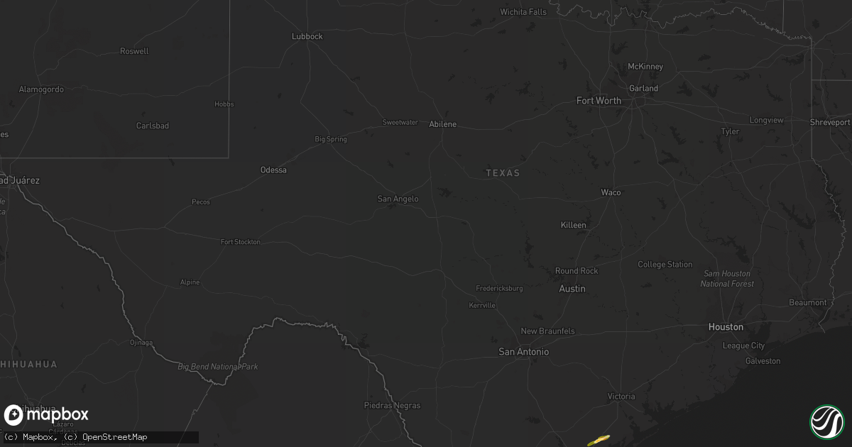 Hail map in Texas on April 27, 2023