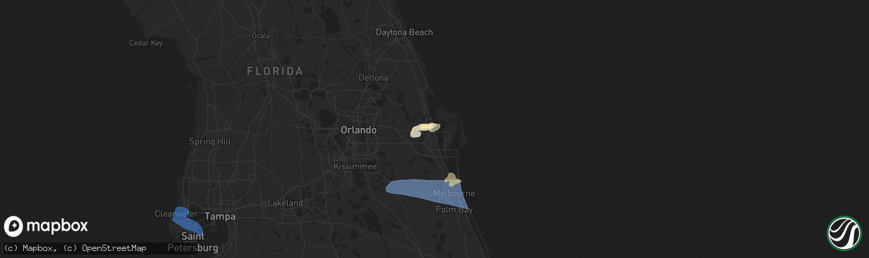 Hail map in Titusville, FL on April 27, 2023