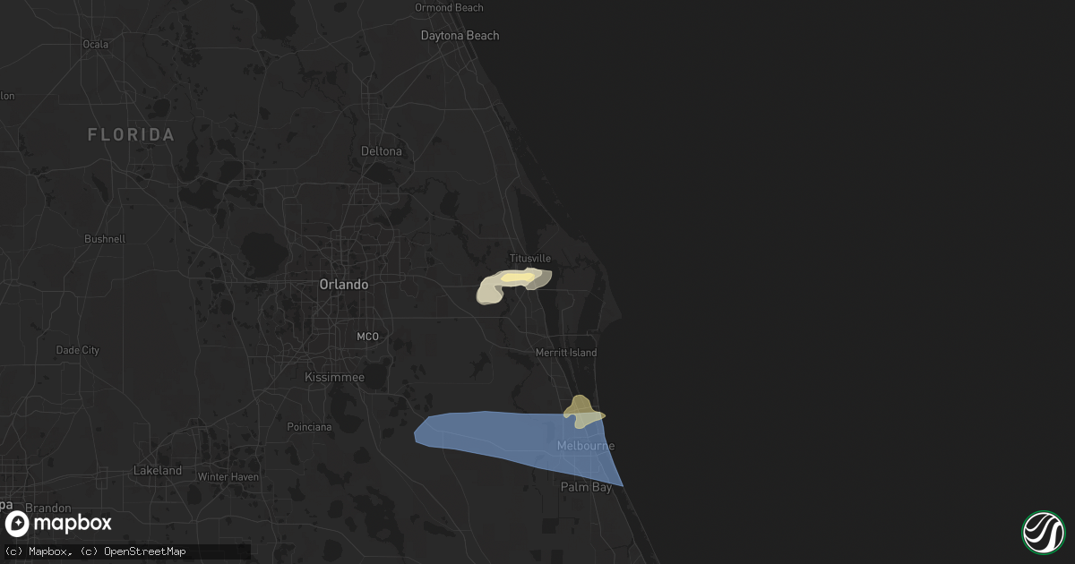 Hail map in Titusville, FL on April 27, 2023