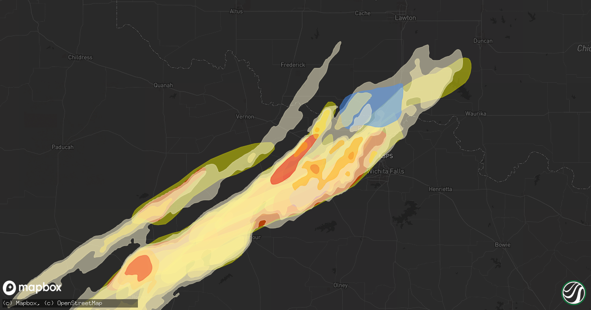 Hail map in Electra, TX on April 27, 2024