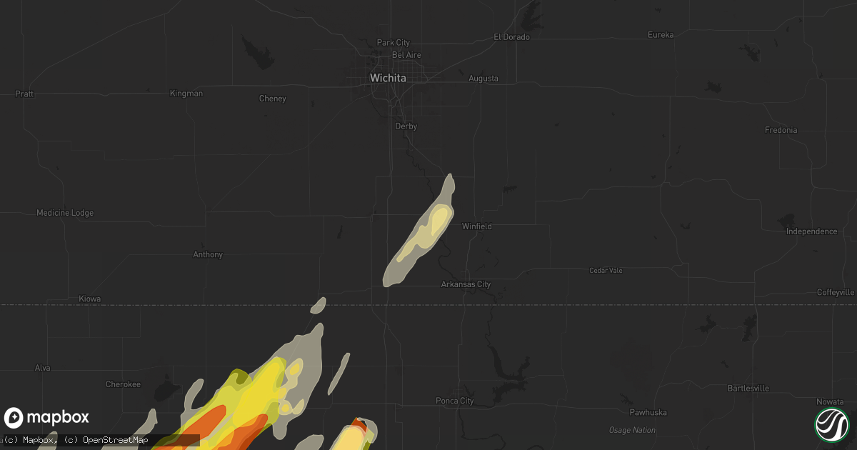 Hail map in Oxford, KS on April 27, 2024