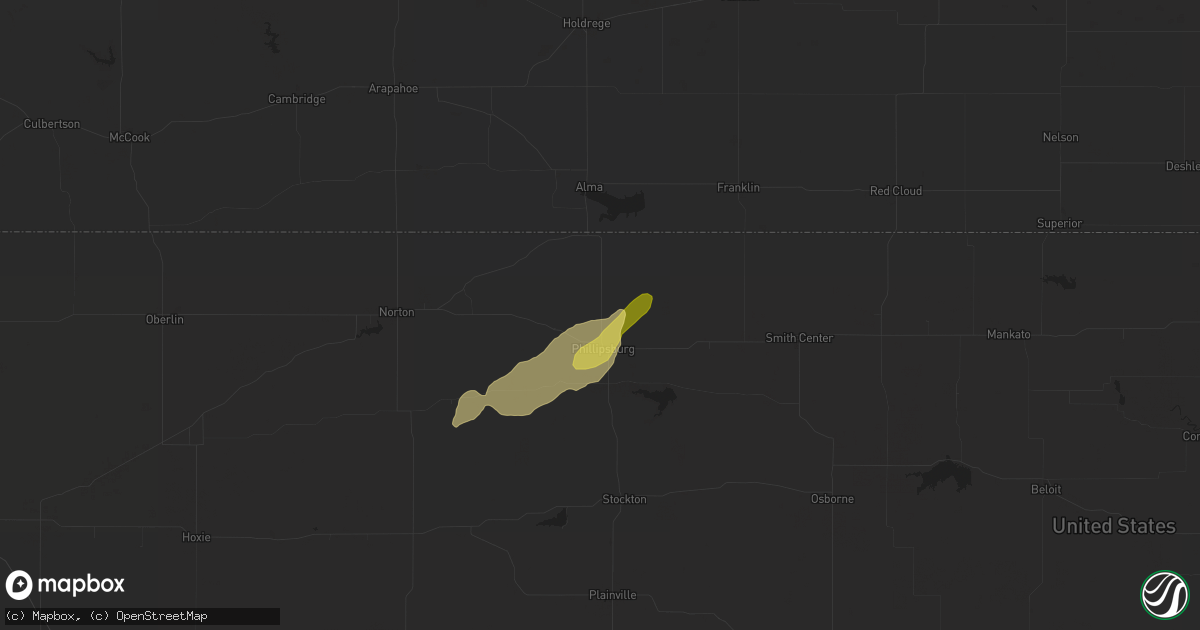 Hail Map in Phillipsburg, KS on April 27, 2024 - HailTrace