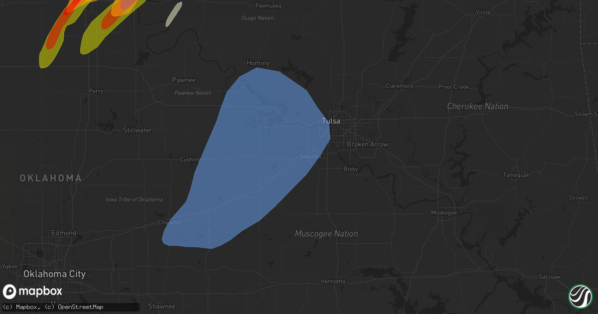 Hail Map in Sapulpa, OK on April 27, 2024 - HailTrace