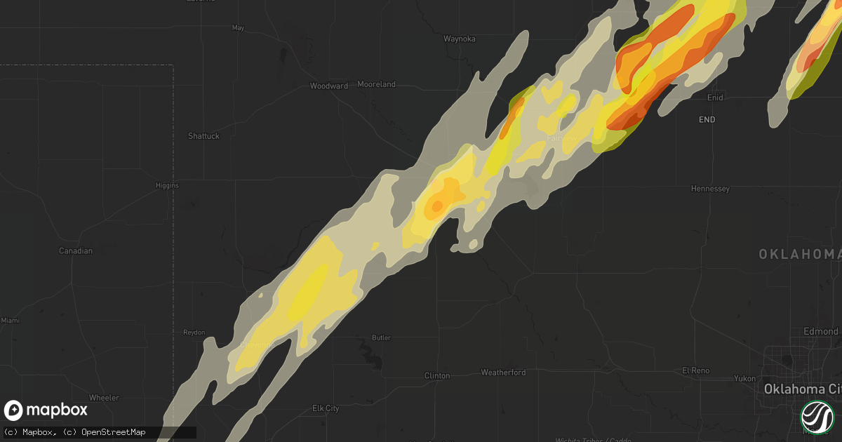 Hail map in Taloga, OK on April 27, 2024