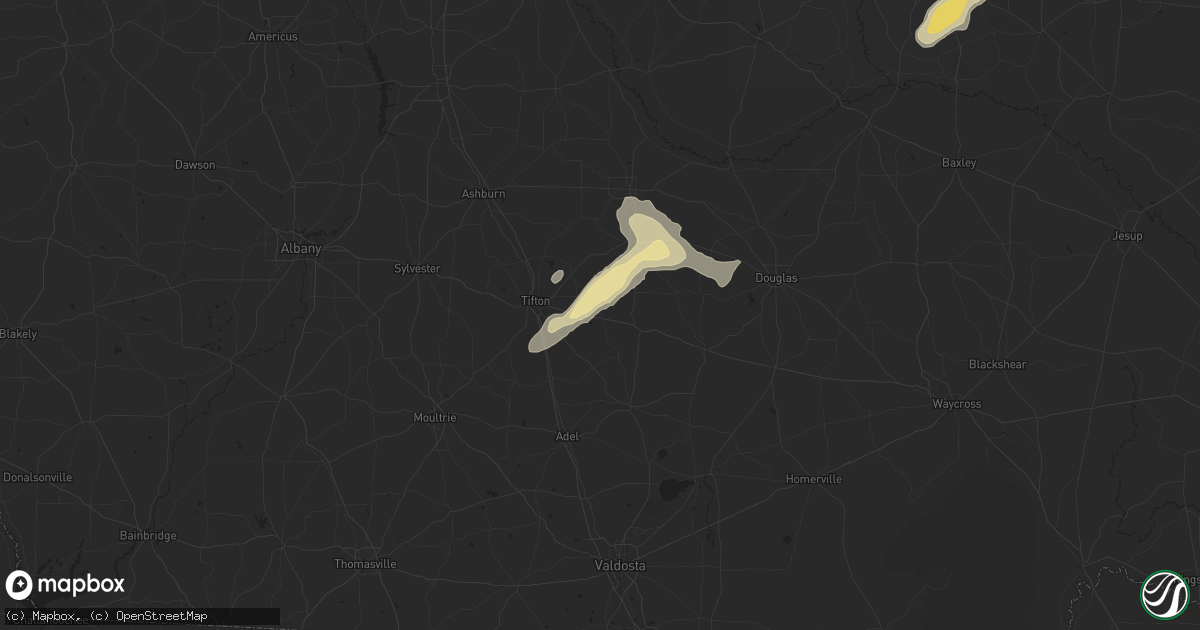 Hail map in Enigma, GA on April 27, 2025