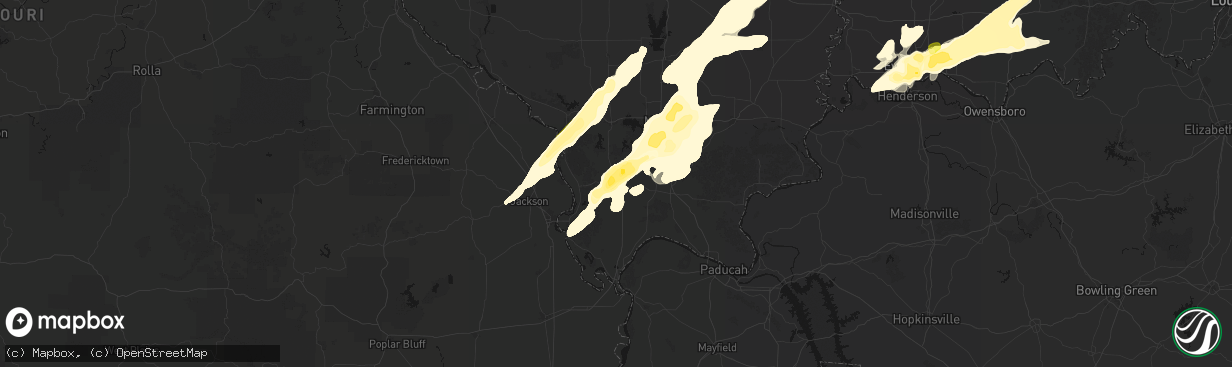 Hail map in Anna, IL on April 27, 2026
