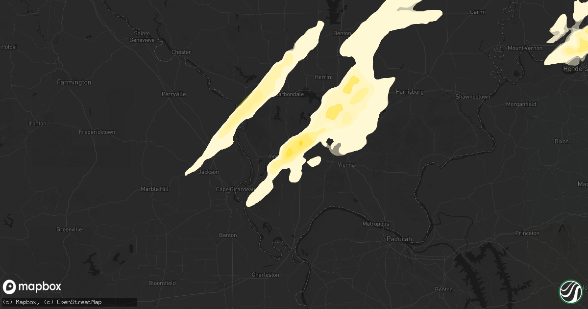 Hail map in Anna, IL on April 27, 2026