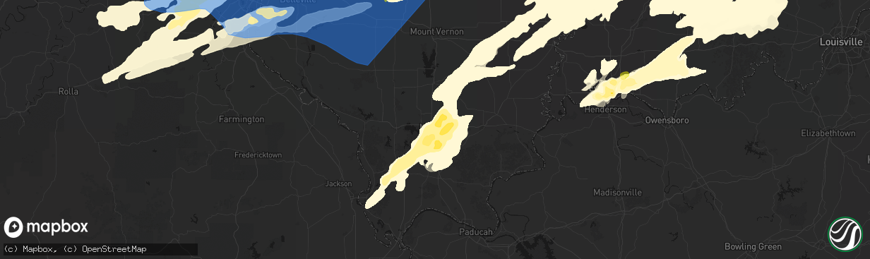 Hail map in Marion, IL on April 27, 2026