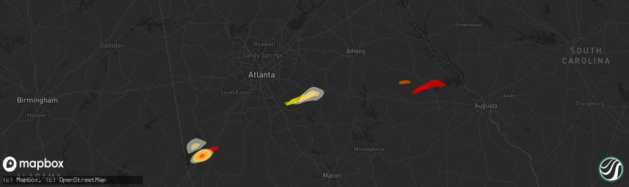 Hail map in Covington, GA on April 28, 2013