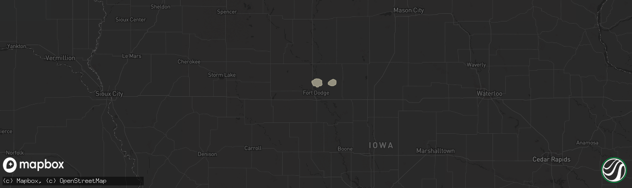 Hail map in Fort Dodge, IA on April 28, 2013