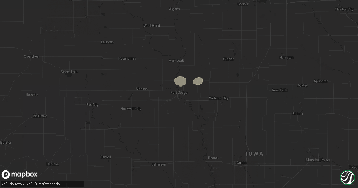 Hail map in Fort Dodge, IA on April 28, 2013