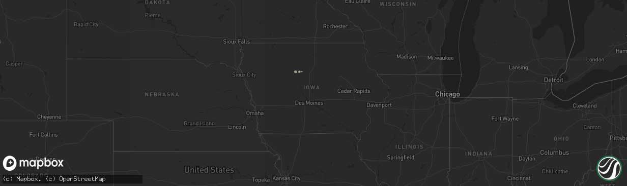 Hail map in Iowa on April 28, 2013