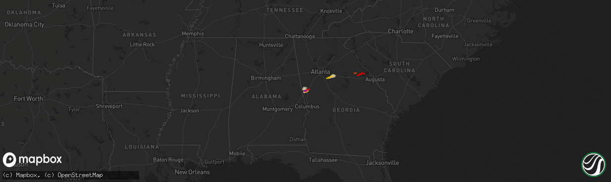 Hail map on April 28, 2013