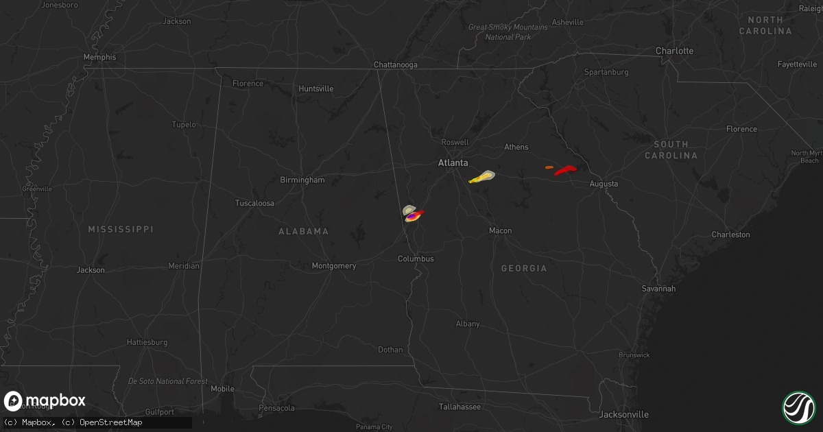 Hail map on April 28, 2013